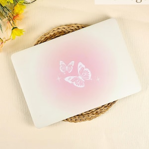 Simple Butterfly MacBook Case Cover for Air 13 15 Macbook Case M1 M2 M4 Air 13 A2681/A2337/A2338 Pro 13 14 15 16 2024 2022 2021 Laptop Case