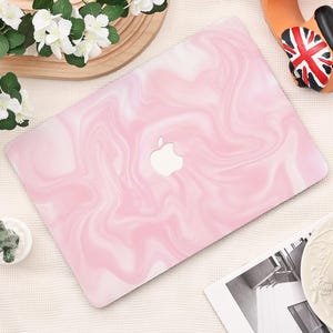 Pink Aesthetic MacBook Case for 2025 Air 15/13 M4 Model A3240 A3241 Macbook Pro 14 15 16 Inch 2024 M3 M2 M1 Laptop Cover Gifts for Girls