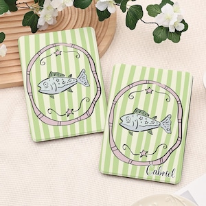 Fish and Stripe Design All New Kindle 2022/2024 Case, Kindle Paperwhite 10/11/12th 7&quot; 6.8&quot; Case, Kindle Colorsoft, Kindle 10/11th Gen Cover