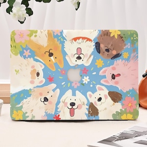 Hand-Drawn Puppies MacBook Case for MacBook Pro16 15 14 13, Air 15 13, Retina 15 13, Laptop Sleeves 2025 2024 2023, M4 M3 M2 Macbook Cover