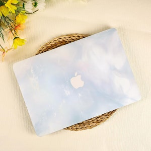 Sky Blue Watercolor Wash New Macbook Case Hard Laptop Case for 2020 2021 M2 2022 2023 2024 Macbook Air15/13 Pro 13/14/15/16 Macbook Case