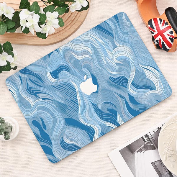 Blue Waves Macbookケース Macbook 2025 Air 15/13 Pro 16/14インチ 2019 Pro 16 2022 M2 2024 2025 New M3 M4 ハード保護ケース ノートパソコンカバー