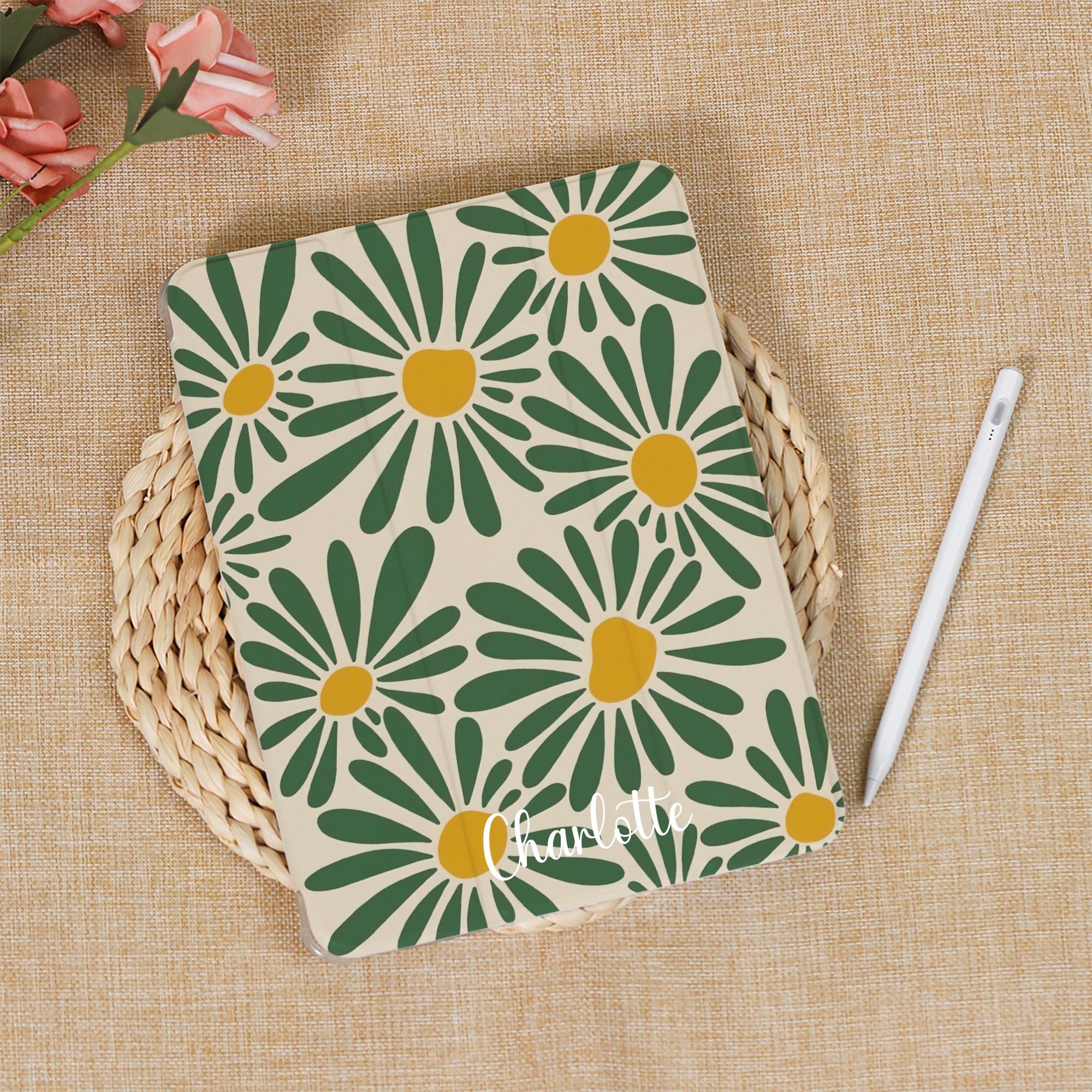 Abstrait tournesol coque pour iPad 10 coque iPad iPad 2024 coque iPad Air6 iPad Pro 11 13 pouces coque iPad Mini 6/7 coque iPad