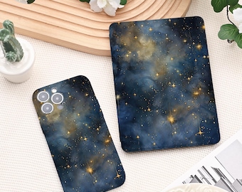 Capa para Kindle com céu estrelado para Kindle Paperwhite 12ª geração de 7", Paperwhite 3/4/5/6, Kindle 11ª e 12ª geração de 6", Kobo Clara e Libra com ativação/suspensão automática.