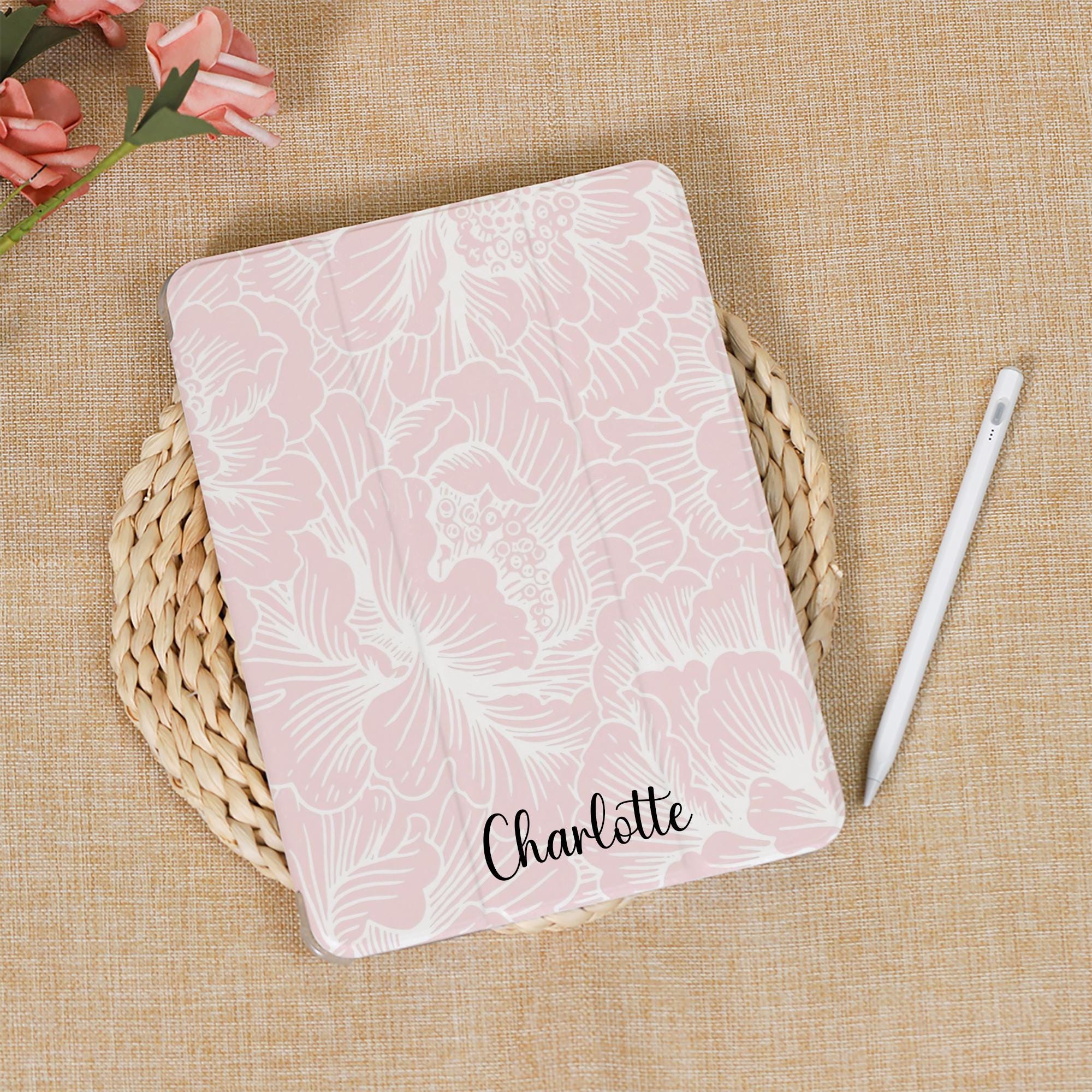 Benutzerdefinierte Name iPad Fall Auto Wach/Schlafen iPad Pro 13 12.9 11 Air5 / 6 Mini 6 / 7 10th 10.9 10.2 iPad Case mit Pencil Slot