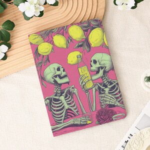 Lemon Skeleton iPad Case For 9.7&quot;10.2&quot;10.9&quot;11&quot;12.9&quot;, iPad Air 6 3 4 iPad Pro iPad 2022 2024 2025 iPad mini 6/7 iPad 10th Pink Cover
