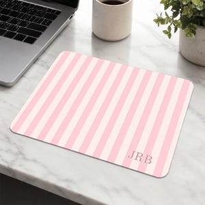Personalized Minimalist Stripes Mouse Pad, Custom Name Mouse Pad, Office Desk Accessory, Coworker Gift, Teacher Appreciation Gift