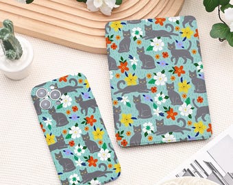 Cute Cat Kindle Case for Kindle Paperwhite 12th Cover Kobo Clara Color BW Case with Strap Gift for Book Lovers Clear Back Auto Wake/Sleep