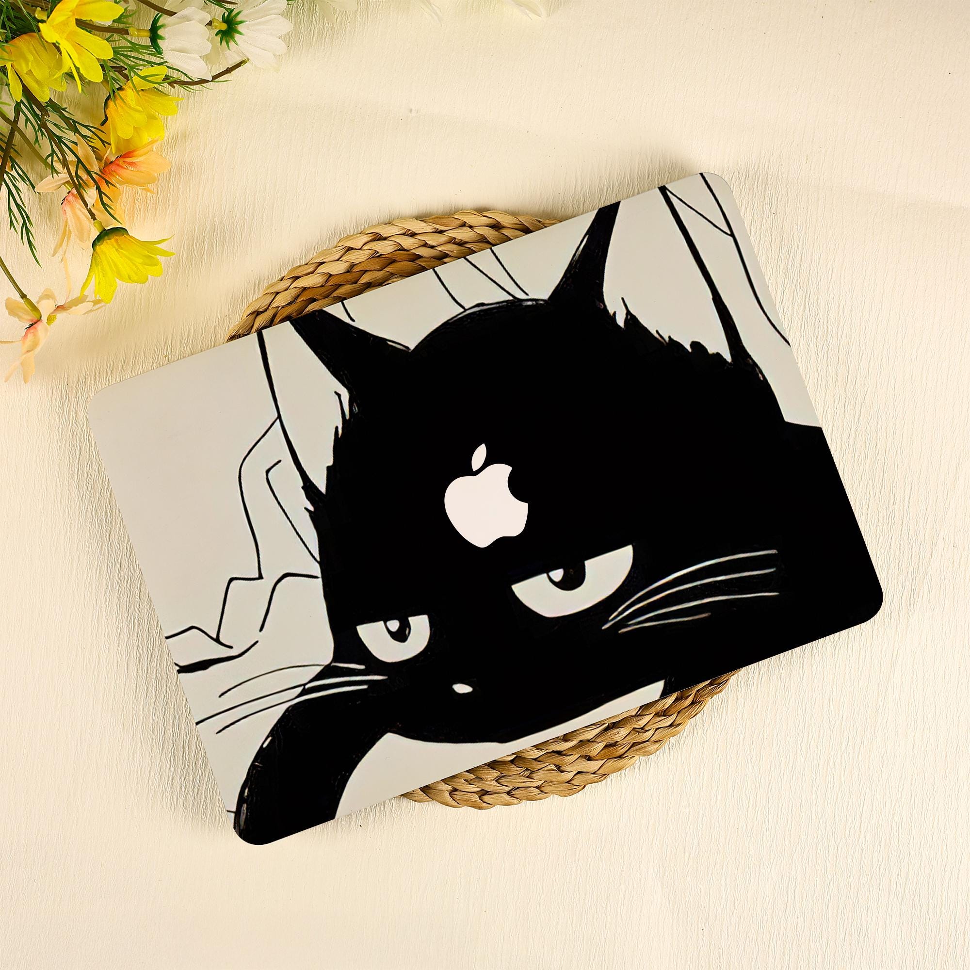 Boring Black Cat MacBook Case for MacBook Air 15 13 11 Case Custom Macbook Pro 13 14 15 16 M1 M2 M3 Case 2025 Air 13" 15" Macbook Cover