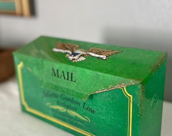 Juliette Gordon Low Birthplace Metal Mail Tin Box Girl Scouts Collectable