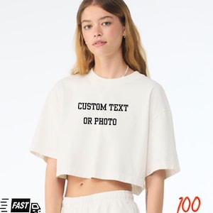 Custom Baby Tee, Trendy Baby Tee, Custom Photo Baby Tee, Crop Top Personalized Text, Personalized Y2K Shirt, Custom Y2K Crop Top, 90s