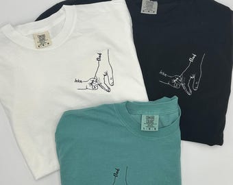 Custom embroidered Dad Shirt with Kids Name , Dad shirt, Custom Name Shirt, Grandpa Shirt, Father's Day Gift, Gift For Dad, New Dad Shirt