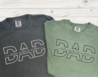 Custom Embroidered Dad Shirt, Personalized Dad And Kids Names Shirt, Dad Fathers Day, Embroidered Dad And Child Shirts, Custom Dad Shirt