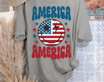 Comfort Colors America Shirt, USA Flag Tees,  4th Of July Shirt, Independence Day Shirt,Patriotic American Flag Tee,Funny Shirt
