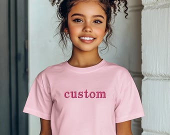 Custom Name Kids Shirt, Personalized Embroidered Toddler Crewneck, Baby Shower Gift, Custom Embroidered Kids Sweatshirt, Gift For Baby