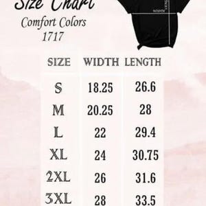 the size chart for a women's t - shirt