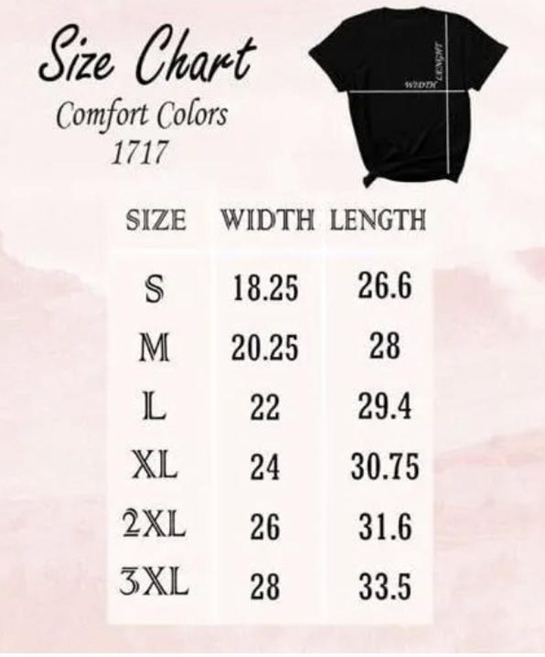 the size chart for a women's t - shirt
