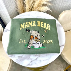 Custom Embroidered Mama Bear Sweatshirt, Personalized Mom Sweatshirt Est. Mama Bear, Custom Moms Sweatshirt, Mom Gifts, Mothers Day