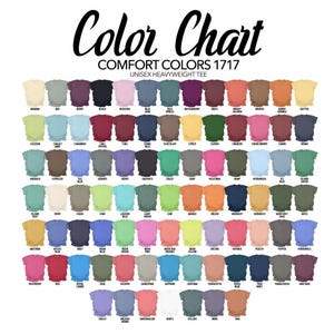 The image is a color chart displaying various colors, likely representing different styles or designs of a lightweight t-shirt.