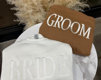 Bride Sweatshirt, Wedding Gift, Embroidered Sweatshirt, Bride Crewneck, Wifey Sweatshirt, Mrs Sweatshirt, Custom Embroidered Sweatshirt