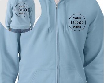 Custom Zip-Up Hoodie: Personalized Logo - Team Sweatshirt