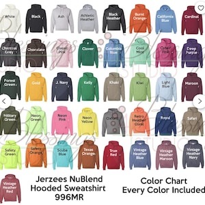 a group of different colored sweatshirts with names on them
