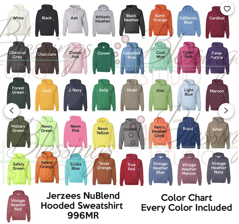 a group of different colored sweatshirts with names on them