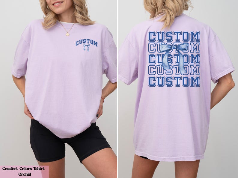 a woman wearing a shirt that says custom customs