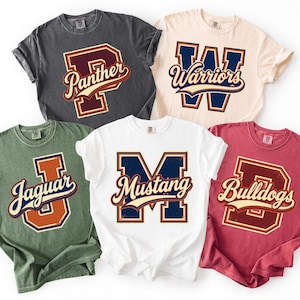 Comfort Colors Custom Mascot Shirt, Personalized School Spirit Tee