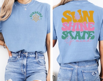 Comfort Colors Sun T-Shirt, Summer Shirt, Beach Shirts, Sunhine T-Shirt, Gift For Woman, Boho Sun Shirt, Sun Shirt, Sunshine Tee Shirt,