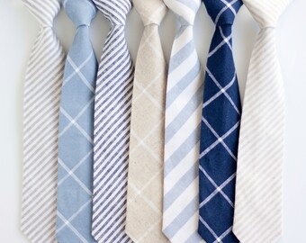 Solid Peacock Blue Boys Necktie