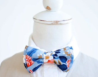 Bow Tie, Bow Ties, Boys Bow Ties, Baby Bow Ties, Bowtie, Bowties, Ring Bearer, Ties, Rifle Paper Co - Birch Floral In Periwinkle