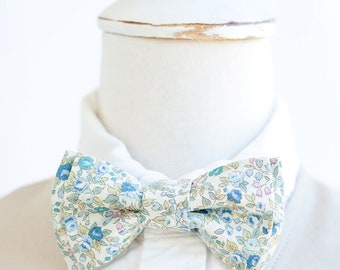 Bow Tie, Bow Ties, Boys Bow Ties, Baby Bow Ties, Bowties, Ring Bearer, Wedding Bow Ties, Floral Bow Tie, Blue Floral - Bouquet In Blue