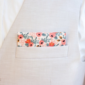 Einstecktuch, Einstecktuch, Einstecktuch, Herren Einstecktuch, Jungen Einstecktuch, Hochzeiten, Rifle Paper Co - Rosa In Peach