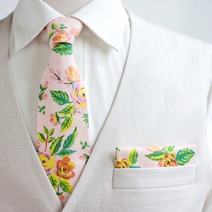 Necktie, Neckties, Mens Necktie, Neck Tie, Floral Neckties, Groomsmen Necktie, Groomsmen Gift, Rifle Paper Co - Jardin De Paris Peony