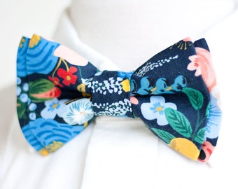 Bow Tie, Mens Bow Tie, Bowtie, Bowties, Bow Ties, Bowties, Groomsmen Bow Ties, Floral Bow Ties, Rifle Paper Co - Garden Party In Navy