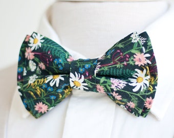 Bow Tie, Mens Bow Tie, Bowtie, Bowties, Bow Ties, Bowties, Groomsmen Bow Ties, Floral Bow Ties, Rifle Paper Co-Wildflowers In Hunter