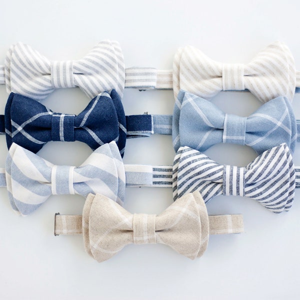 Bow Tie, Bow Ties, Boys Bow Ties, Baby Bow Ties, Bowties, Ring Bearer, Wedding Bow Ties, Linen Bow Tie, Ties - Linen Classic Collection