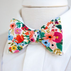 Bow Ties, Bow Tie, Bowties, Mens Bow Ties, Freestyle Bow Ties, Self-Tie Bow Ties, Rifle Paper Co, Ties - Petite Garden Party In Cream