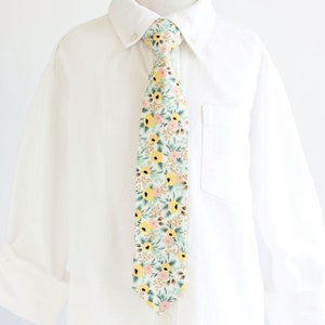 Necktie, Neckties, Boys Tie, Baby Tie, Baby Necktie, Wedding Ties, Ring Bearer, Floral Tie, Rifle Paper Co - Rosa In Cream