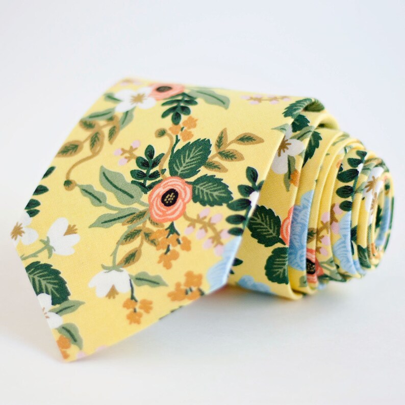 Bow Ties, Bow Tie, Bowties, Mens Bow Ties, Freestyle Bow Ties, Self-Tie Bow Ties, Rifle Paper Co, Ties Birch Floral In Yellow image 6