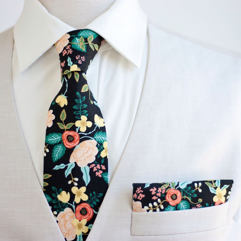Pocket Square Rifle Paper Co Handkerchief Mens Pocket Square Floral Boys Pocket Square Birch Floral In Black Pocket Squares