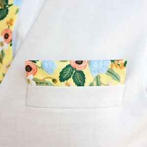 Bow Ties, Bow Tie, Bowties, Mens Bow Ties, Freestyle Bow Ties, Self-Tie Bow Ties, Rifle Paper Co, Ties Birch Floral In Yellow image 4
