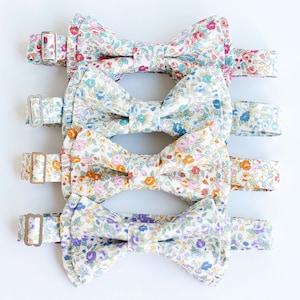 Bow Tie, Mens Bow Tie, Bowtie, Bowties, Bow Ties, Groomsmen Bow Ties, Wedding Bowties, Floral Bow Tie, Yellow Bow Tie Bouquet In Summer image 2