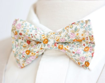 Bow Tie, Mens Bow Tie, Bowtie, Bowties, Bow Ties, Groomsmen Bow Ties, Wedding Bowties, Floral Bow Tie, Yellow Bow Tie - Bouquet In Summer