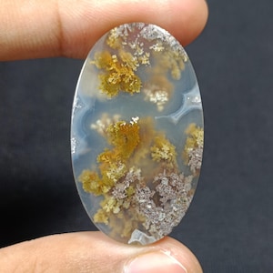 Nice  Scenic Moss Agate Cabochon, Personalized Gift, Gifts For Her, Birthday Gift, Handmade Jewelry, Pendant, Red Moss