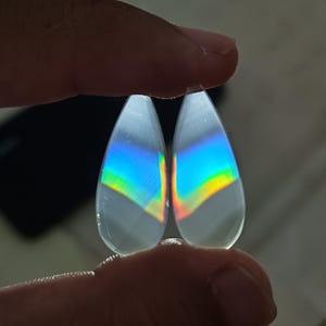 Par de ágatas iris arcoíris