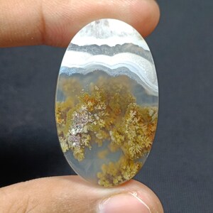Beauty Scenic Moss Agate Cabochon, Personalized Gift, Gifts For Her, Birthday Gift, Handmade Jewelry, Pendant, Red Moss