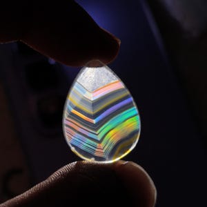 Par de ágatas iris arcoíris