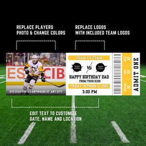 sport event ticket, sport ticket, hockey ticket, hockey tickets, surprise hockey, surprise ticket, editable hockey, sports ticket, printable hockey, printable sport, printable surprise, printable ticket, surprise event